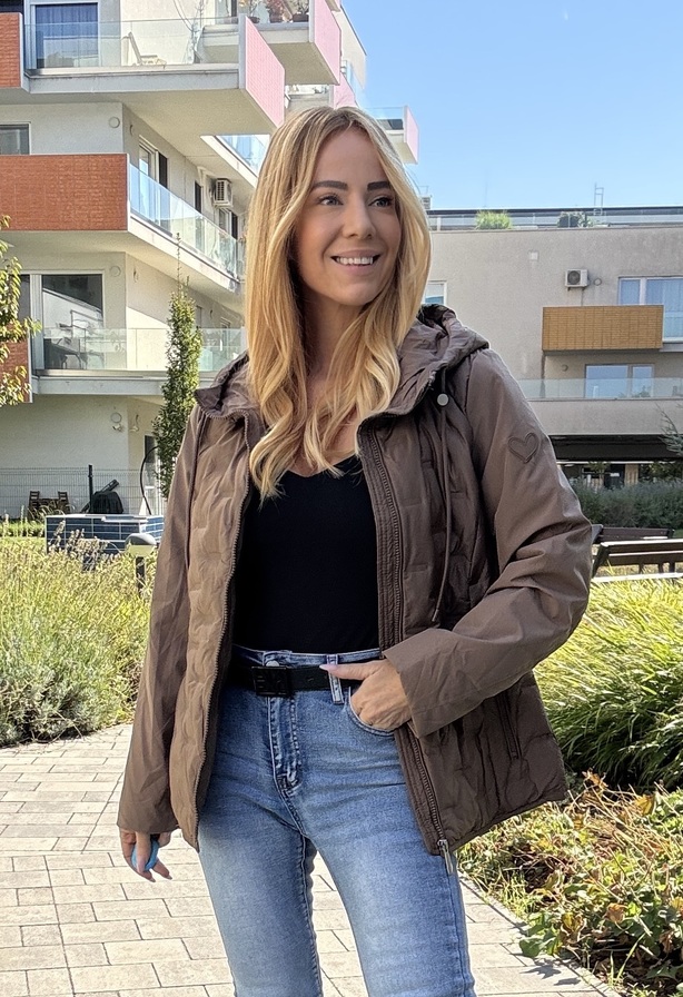 Hajni kabát barna – Innova Fashion